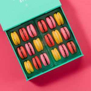 Get the sweetness of fresh fruit with our Get Fruity macaron box.