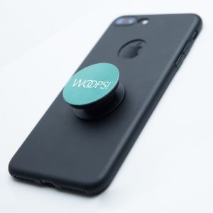 Phone with Woops' Popsocket