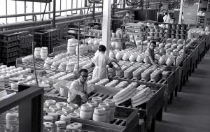 People working on a factory